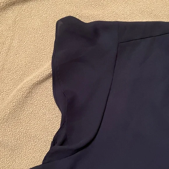 Van Heusen Dark Navy Blue Cap Sleeve Blouse - Picture 6 of 10